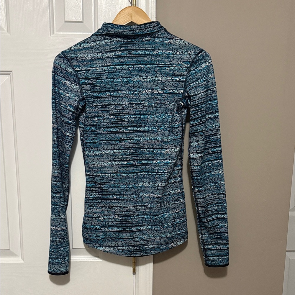 Nike Pro Dri-FIT 1/2 Zip Pullover | S | Blue Digital Print 💙 - Picture 5 of 9